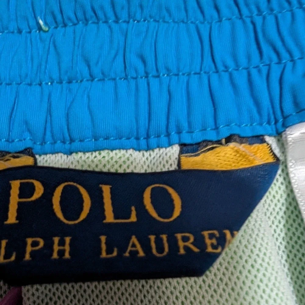 Polo Ralph Lauren Mens Lime Green Swim Trunks Cargo Board Shorts Size Medium‎ - Picture 4 of 8